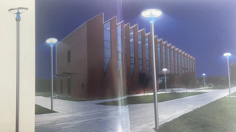 Luce da giardino luminosa in lega zincata
