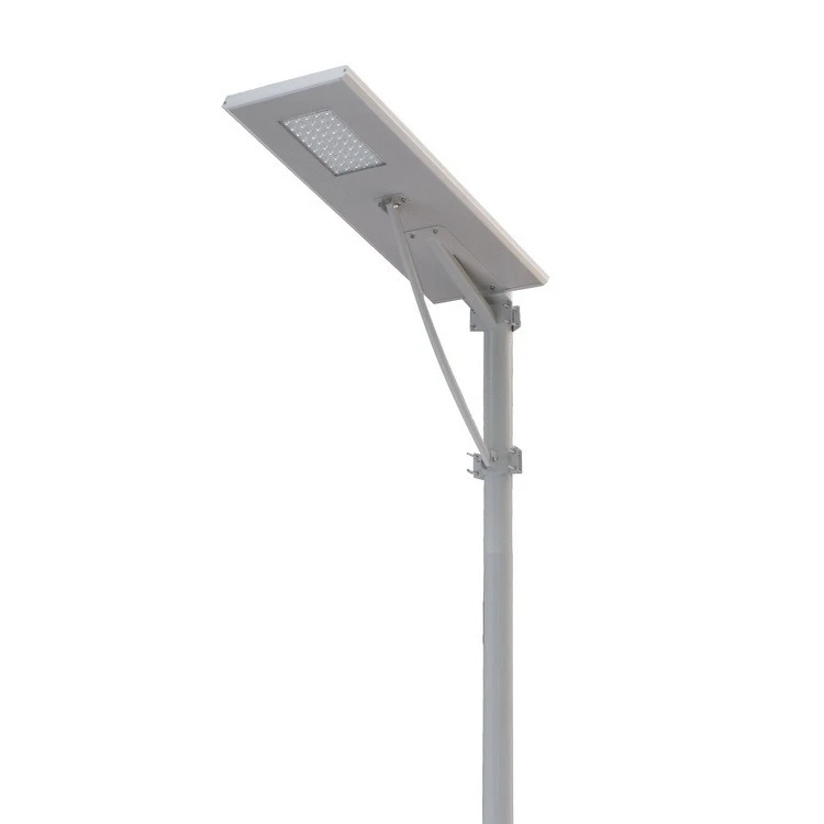 Luce LED solare con finitura cromata